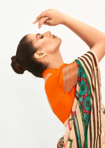 Silver Chanderi by rajyog designer saree wholesaler in surat